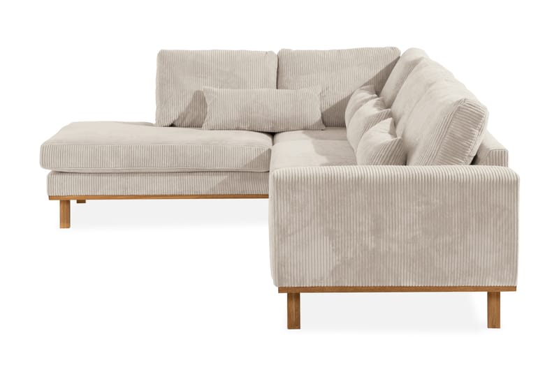 Copenhagen 4-seters Venstrevendt L-formet Sjeselongsofa i Manchester - Beige - Møbler - Sofaer - Sofaer med sjeselong - 4 seters sofa med divan