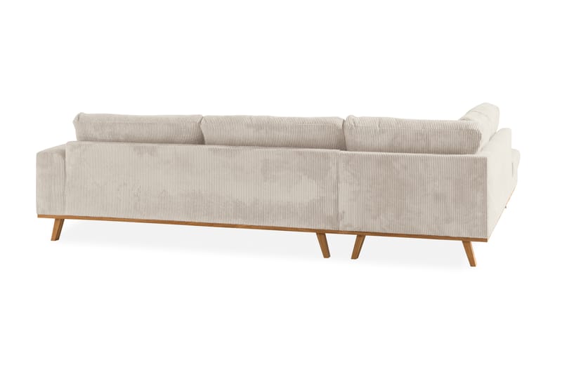 Copenhagen 4-seters Venstrevendt L-formet Sjeselongsofa i Manchester - Beige - Møbler - Sofaer - Sofaer med sjeselong - 4 seters sofa med divan