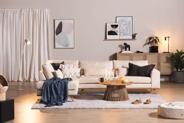 Copenhagen 4-seters Venstrevendt L-formet Sjeselongsofa i Manchester - Beige - Møbler - Sofaer - Sofaer med sjeselong - 4 seters sofa med divan