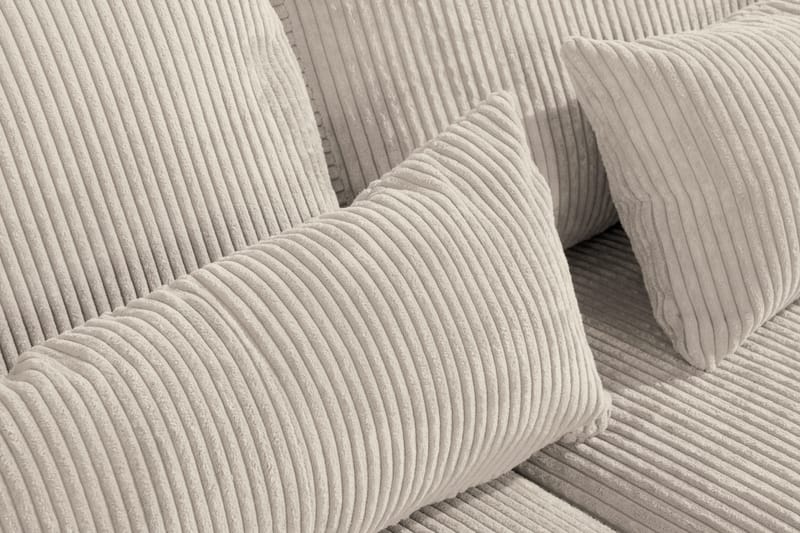 Copenhagen 4-seters Venstrevendt L-formet Sjeselongsofa i Manchester - Beige - Møbler - Sofaer - Sofaer med sjeselong - 4 seters sofa med divan