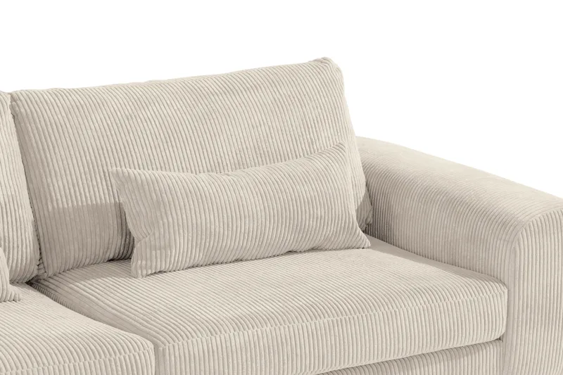 Copenhagen 4-seters Venstrevendt L-formet Sjeselongsofa i Manchester - Beige - Møbler - Sofaer - Sofaer med sjeselong - 4 seters sofa med divan
