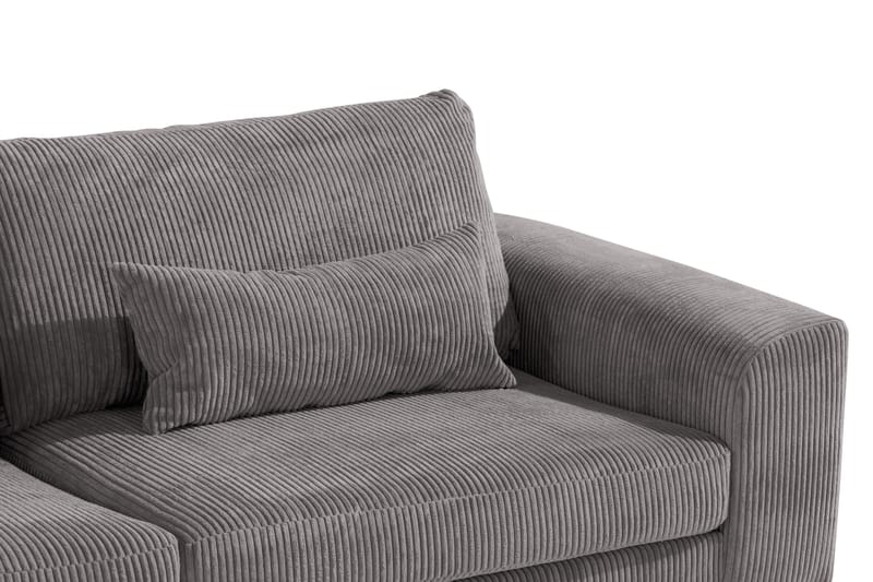 Copenhagen 4-seters Venstrevendt L-formet Sjeselongsofa i Manchester - Mørk grå - Møbler - Sofaer - Sofaer med sjeselong - 4 seters sofa med divan