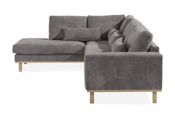 Copenhagen 4-seters Venstrevendt L-formet Sjeselongsofa i Manchester - Mørk grå - Møbler - Sofaer - Sofaer med sjeselong - 4 seters sofa med divan