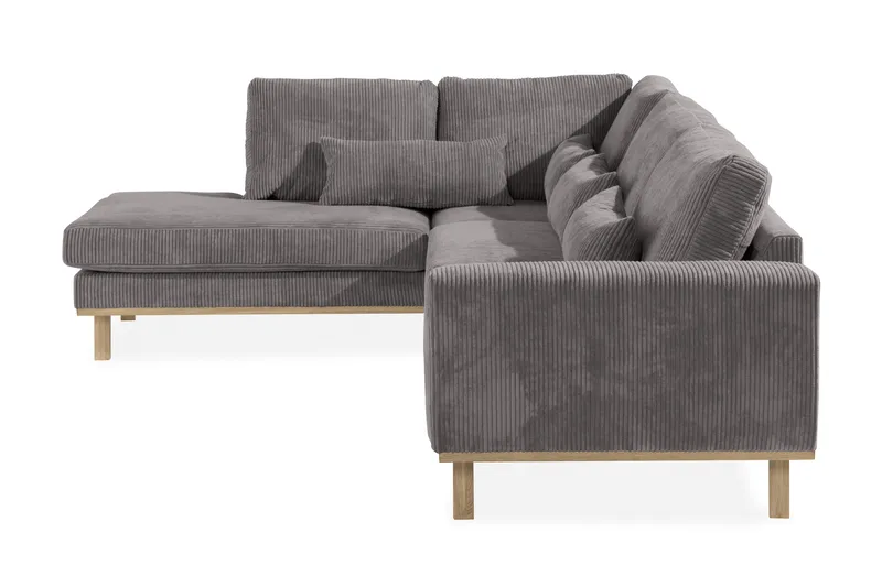 Copenhagen 4-seters Venstrevendt L-formet Sjeselongsofa i Manchester - Mørk grå - Møbler - Sofaer - Sofaer med sjeselong - 4 seters sofa med divan