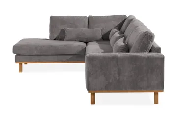Copenhagen 4-seters Venstrevendt L-formet Sjeselongsofa i Manchester - Mørk grå - Møbler - Sofaer - Sofaer med sjeselong - 4 seters sofa med divan