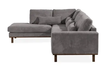 Copenhagen 4-seters Venstrevendt L-formet Sjeselongsofa i Manchester - Mørk grå - Møbler - Sofaer - Sofaer med sjeselong - 4 seters sofa med divan