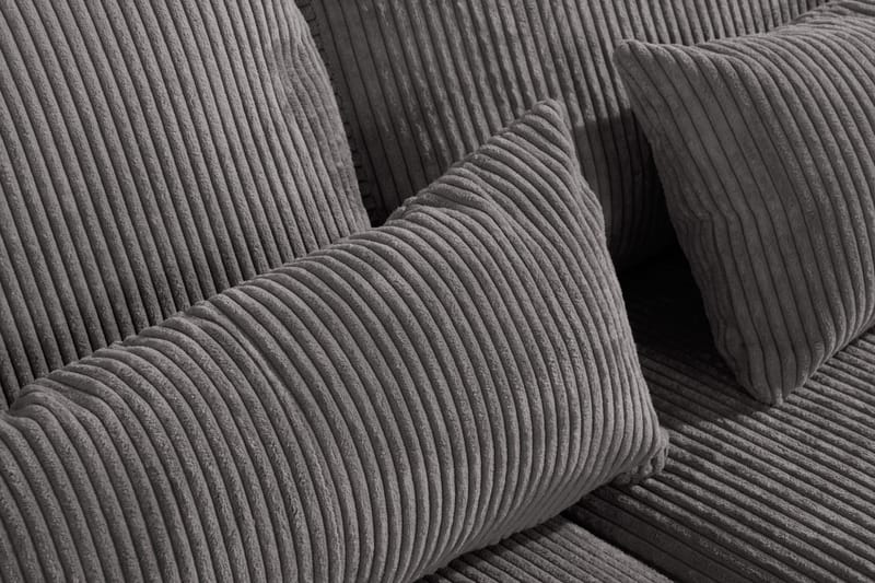 Copenhagen 4-seters Venstrevendt L-formet Sjeselongsofa i Manchester - Mørk grå - Møbler - Sofaer - Sofaer med sjeselong - 4 seters sofa med divan