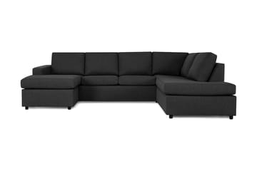 Crazy 4-seters Høyrevendt U-formet Large Sofa med Divan og Sjeselong i Stoff