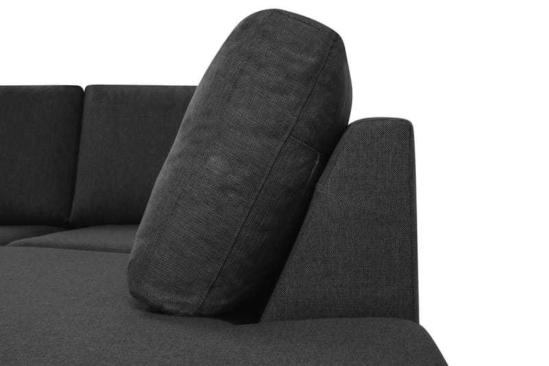 Crazy 4-seters Høyrevendt U-formet Large Sofa med Divan og Sjeselong i Stoff - Antrasitt - Møbler - Sofaer - Sofaer med sjeselong - 4 seters sofa med divan