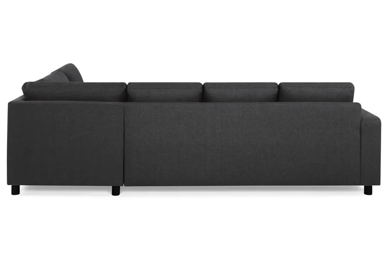 Crazy 4-seters Høyrevendt U-formet Large Sofa med Divan og Sjeselong i Stoff - Antrasitt - Møbler - Sofaer - Sofaer med sjeselong - 4 seters sofa med divan