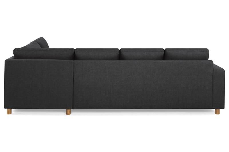 Crazy 4-seters Høyrevendt U-formet Large Sofa med Divan og Sjeselong i Stoff - Antrasitt - Møbler - Sofaer - Sofaer med sjeselong - 4 seters sofa med divan