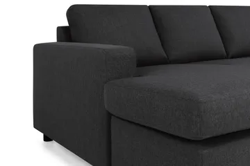 Crazy 4-seters Høyrevendt U-formet Large Sofa med Divan og Sjeselong i Stoff - Antrasitt - Møbler - Sofaer - Sofaer med sjeselong - 4 seters sofa med divan