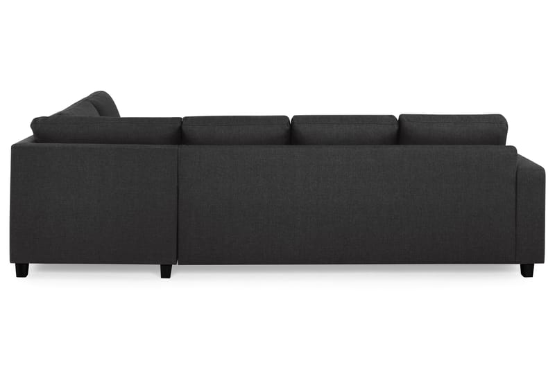 Crazy 4-seters Høyrevendt U-formet Large Sofa med Divan og Sjeselong i Stoff - Antrasitt - Møbler - Sofaer - Sofaer med sjeselong - 4 seters sofa med divan