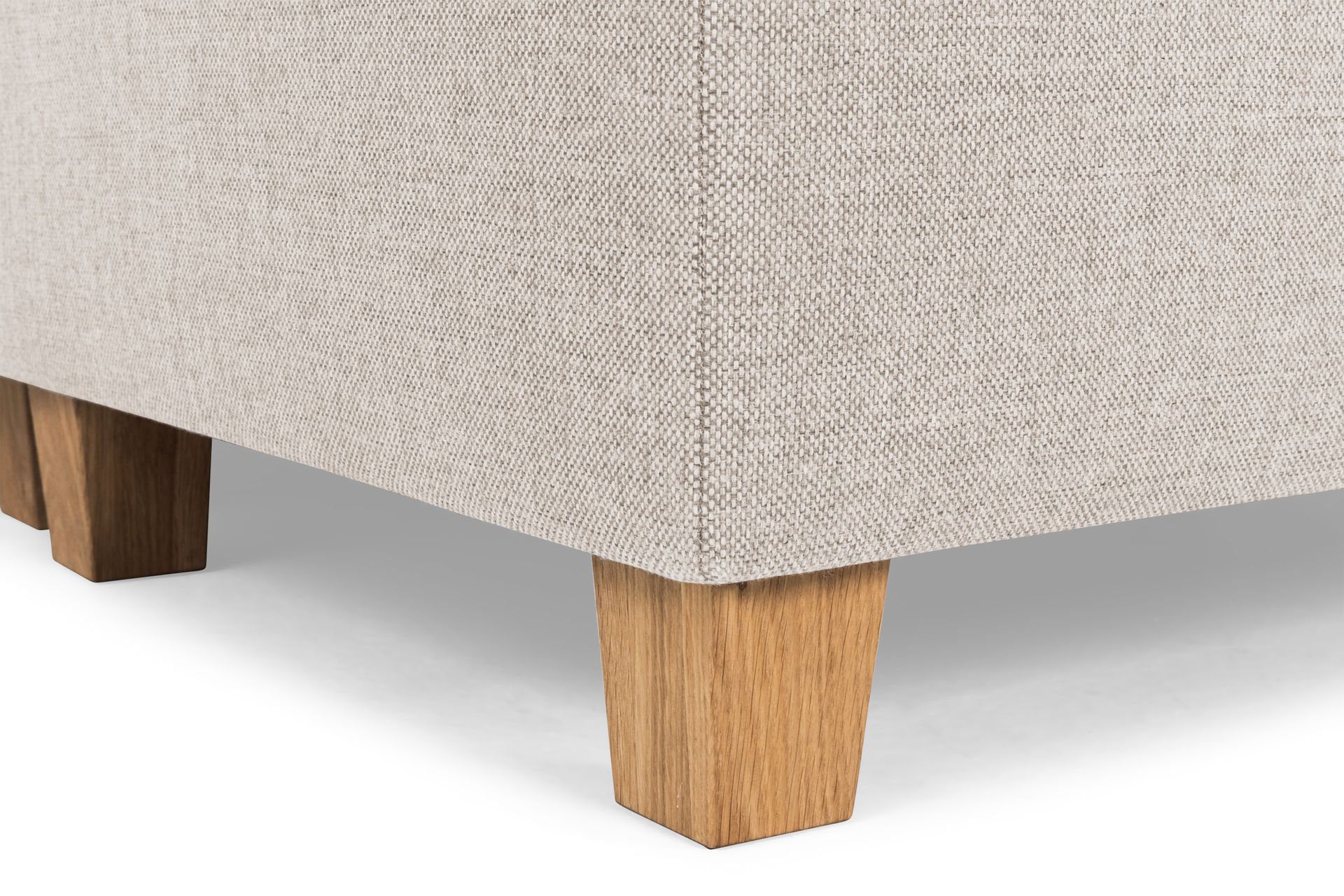 Crazy 4-seters Høyrevendt U-formet Large Sofa med Divan og Sjeselong i Stoff - Beige - Møbler - Sofaer - Sofaer med sjeselong - 4 seters sofa med divan