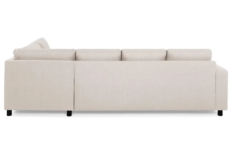 Crazy 4-seters Høyrevendt U-formet Large Sofa med Divan og Sjeselong i Stoff - Beige - Møbler - Sofaer - Sofaer med sjeselong - 4 seters sofa med divan