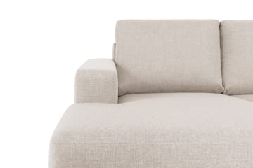 Crazy 4-seters Høyrevendt U-formet Large Sofa med Divan og Sjeselong i Stoff - Beige - Møbler - Sofaer - Sofaer med sjeselong - 4 seters sofa med divan