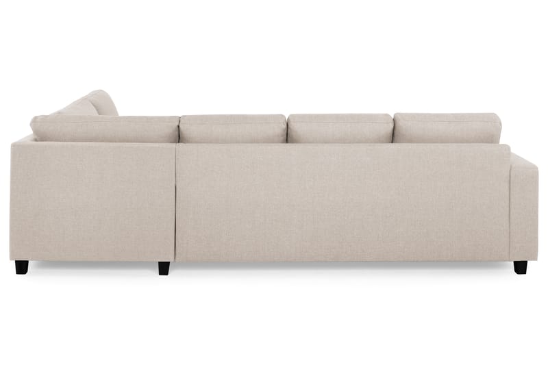 Crazy 4-seters Høyrevendt U-formet Large Sofa med Divan og Sjeselong i Stoff - Beige - Møbler - Sofaer - Sofaer med sjeselong - 4 seters sofa med divan