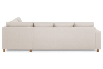 Crazy 4-seters Høyrevendt U-formet Large Sofa med Divan og Sjeselong i Stoff - Beige - Møbler - Sofaer - Sofaer med sjeselong - 4 seters sofa med divan
