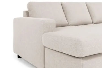 Crazy 4-seters Høyrevendt U-formet Large Sofa med Divan og Sjeselong i Stoff - Beige - Møbler - Sofaer - Sofaer med sjeselong - 4 seters sofa med divan