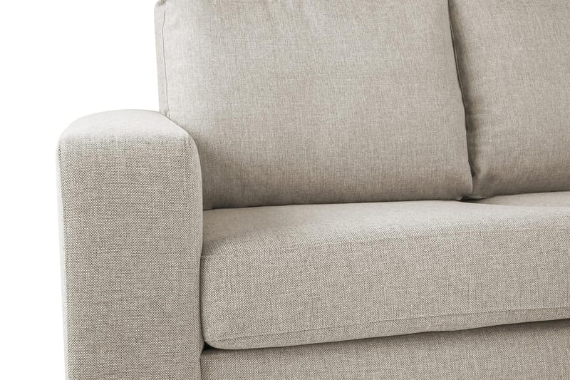 Crazy 4-seters Høyrevendt U-formet Large Sofa med Divan og Sjeselong i Stoff - Beige - Møbler - Sofaer - Sofaer med sjeselong - 4 seters sofa med divan