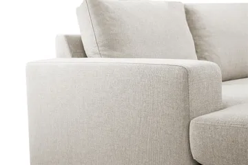 Crazy 4-seters Høyrevendt U-formet Large Sofa med Divan og Sjeselong i Stoff - Beige - Møbler - Sofaer - Sofaer med sjeselong - 4 seters sofa med divan