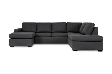 Crazy 4-seters Høyrevendt U-formet Large Sofa med Divan og Sjeselong i Stoff