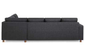 Crazy 4-seters Høyrevendt U-formet Large Sofa med Divan og Sjeselong i Stoff - Mørk grå - Møbler - Sofaer - Sofaer med sjeselong - 4 seters sofa med divan