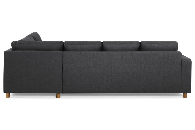 Crazy 4-seters Høyrevendt U-formet Large Sofa med Divan og Sjeselong i Stoff - Mørk grå - Møbler - Sofaer - Sofaer med sjeselong - 4 seters sofa med divan