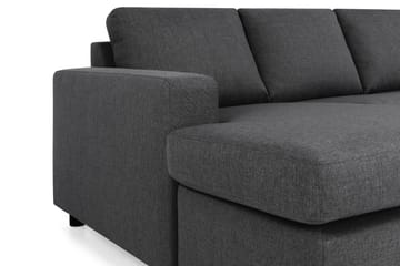 Crazy 4-seters Høyrevendt U-formet Large Sofa med Divan og Sjeselong i Stoff - Mørk grå - Møbler - Sofaer - Sofaer med sjeselong - 4 seters sofa med divan