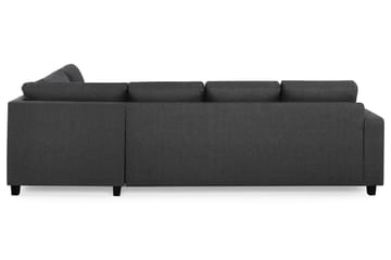 Crazy 4-seters Høyrevendt U-formet Large Sofa med Divan og Sjeselong i Stoff - Mørk grå - Møbler - Sofaer - Sofaer med sjeselong - 4 seters sofa med divan