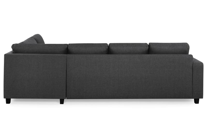 Crazy 4-seters Høyrevendt U-formet Large Sofa med Divan og Sjeselong i Stoff - Mørk grå - Møbler - Sofaer - Sofaer med sjeselong - 4 seters sofa med divan