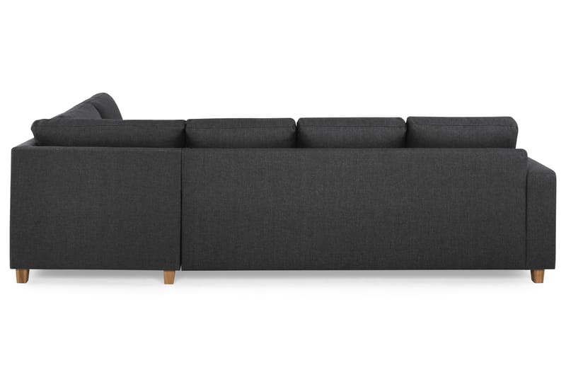 Crazy 4-seters Høyrevendt U-formet Large Sofa med Divan og Sjeselong i Stoff - Mørk grå - Møbler - Sofaer - Sofaer med sjeselong - 4 seters sofa med divan