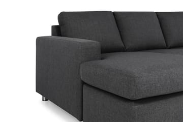 Crazy 4-seters Høyrevendt U-formet Large Sofa med Divan og Sjeselong i Stoff - Mørk grå - Møbler - Sofaer - Sofaer med sjeselong - 4 seters sofa med divan