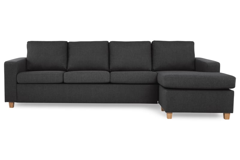 Crazy 4-seters Vendbar L-formet Sjeselongsofa i Stoff - Antrasitt - Møbler - Sofaer - Sofaer med sjeselong - 4 seters sofa med divan