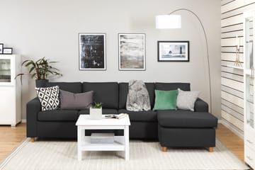 Crazy 4-seters Vendbar L-formet Sjeselongsofa i Stoff - Antrasitt - Møbler - Sofaer - Sofaer med sjeselong - 4 seters sofa med divan