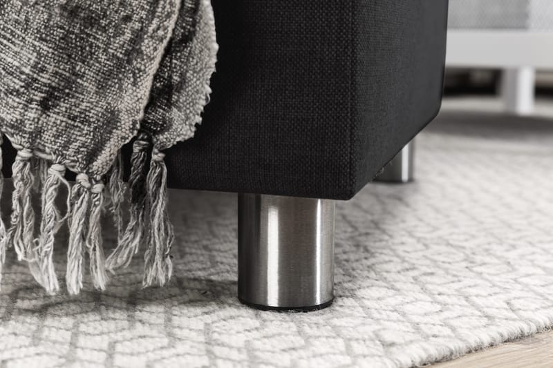 Crazy 4-seters Vendbar L-formet Sjeselongsofa i Stoff - Antrasitt - Møbler - Sofaer - Sofaer med sjeselong - 4 seters sofa med divan