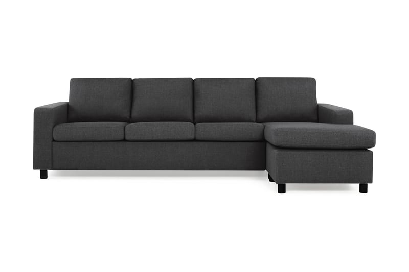 Crazy 4-seters Vendbar L-formet Sjeselongsofa i Stoff - Antrasitt - Møbler - Sofaer - Sofaer med sjeselong - 4 seters sofa med divan