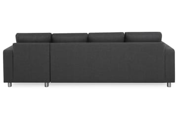 Crazy 4-seters Vendbar L-formet Sjeselongsofa i Stoff - Antrasitt - Møbler - Sofaer - Sofaer med sjeselong - 4 seters sofa med divan