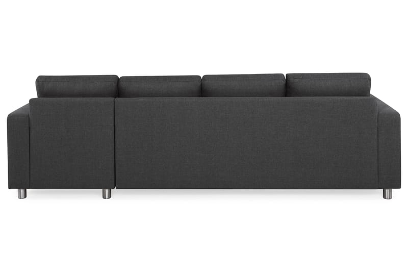 Crazy 4-seters Vendbar L-formet Sjeselongsofa i Stoff - Antrasitt - Møbler - Sofaer - Sofaer med sjeselong - 4 seters sofa med divan