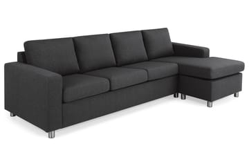 Crazy 4-seters Vendbar L-formet Sjeselongsofa i Stoff - Antrasitt - Møbler - Sofaer - Sofaer med sjeselong - 4 seters sofa med divan