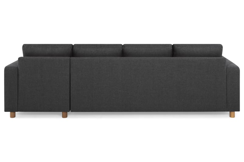 Crazy 4-seters Vendbar L-formet Sjeselongsofa i Stoff - Antrasitt - Møbler - Sofaer - Sofaer med sjeselong - 4 seters sofa med divan