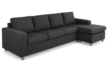 Crazy 4-seters Vendbar L-formet Sjeselongsofa i Stoff - Antrasitt - Møbler - Sofaer - Sofaer med sjeselong - 4 seters sofa med divan