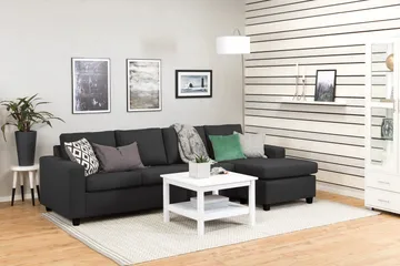 Crazy 4-seters Vendbar L-formet Sjeselongsofa i Stoff - Antrasitt - Møbler - Sofaer - Sofaer med sjeselong - 4 seters sofa med divan