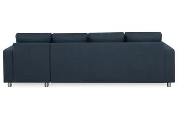Crazy 4-seters Vendbar L-formet Sjeselongsofa i Stoff - Blå - Møbler - Sofaer - Sofaer med sjeselong - 4 seters sofa med divan