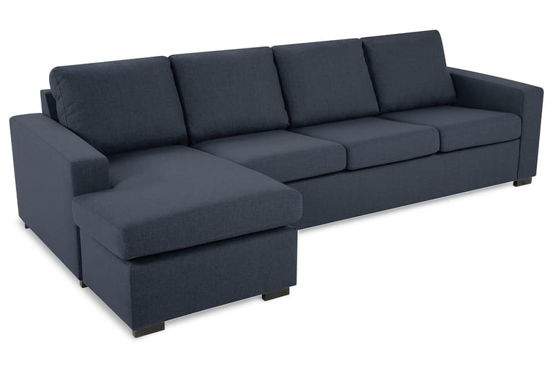 Crazy 4-seters Vendbar L-formet Sjeselongsofa i Stoff - Blå - Møbler - Sofaer - Sofaer med sjeselong - 4 seters sofa med divan
