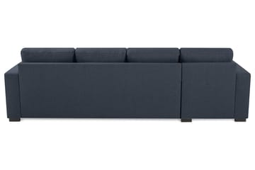 Crazy 4-seters Vendbar L-formet Sjeselongsofa i Stoff - Blå - Møbler - Sofaer - Sofaer med sjeselong - 4 seters sofa med divan