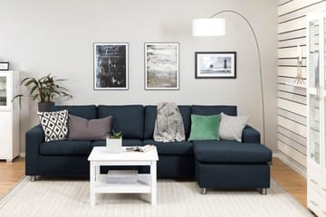 Crazy 4-seters Vendbar L-formet Sjeselongsofa i Stoff - Blå - Møbler - Sofaer - Sofaer med sjeselong - 4 seters sofa med divan