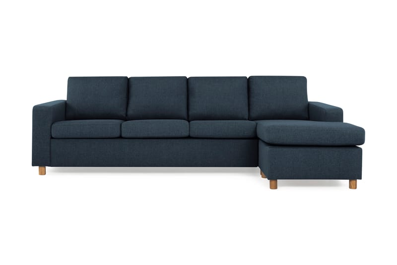 Crazy 4-seters Vendbar L-formet Sjeselongsofa i Stoff - Blå - Møbler - Sofaer - Sofaer med sjeselong - 4 seters sofa med divan