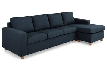 Crazy 4-seters Vendbar L-formet Sjeselongsofa i Stoff - Blå - Møbler - Sofaer - Sofaer med sjeselong - 4 seters sofa med divan