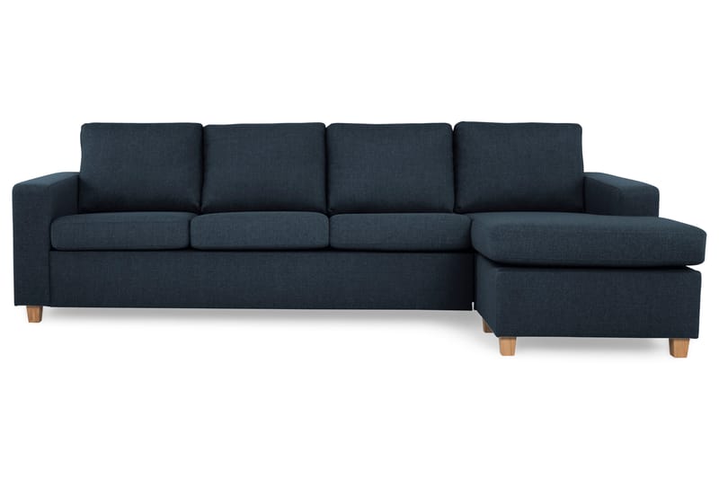 Crazy 4-seters Vendbar L-formet Sjeselongsofa i Stoff - Blå - Møbler - Sofaer - Sofaer med sjeselong - 4 seters sofa med divan